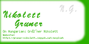 nikolett gruner business card